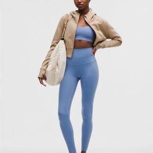 Lululemon Align Super High Waist Leggings 6 + Flow Y Bra Set Prep Blue